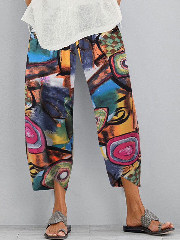 Comfysol Multi Casual Abstract Printed Pants