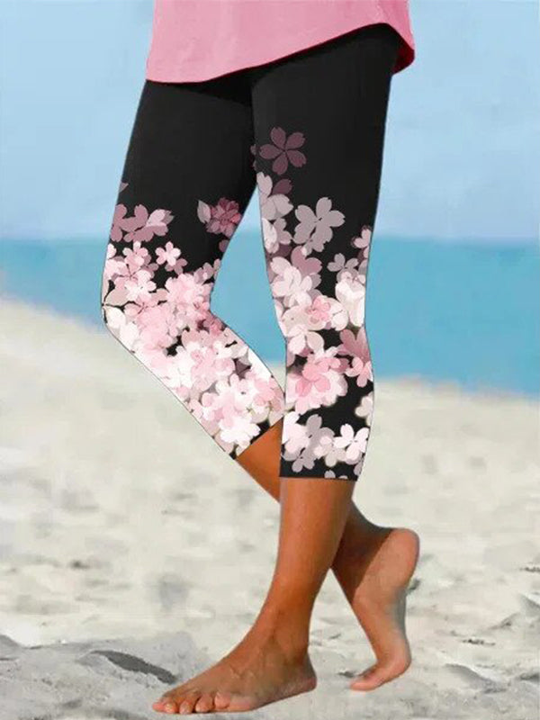 Comfysol Multi Color Casual Floral Printed Legggings