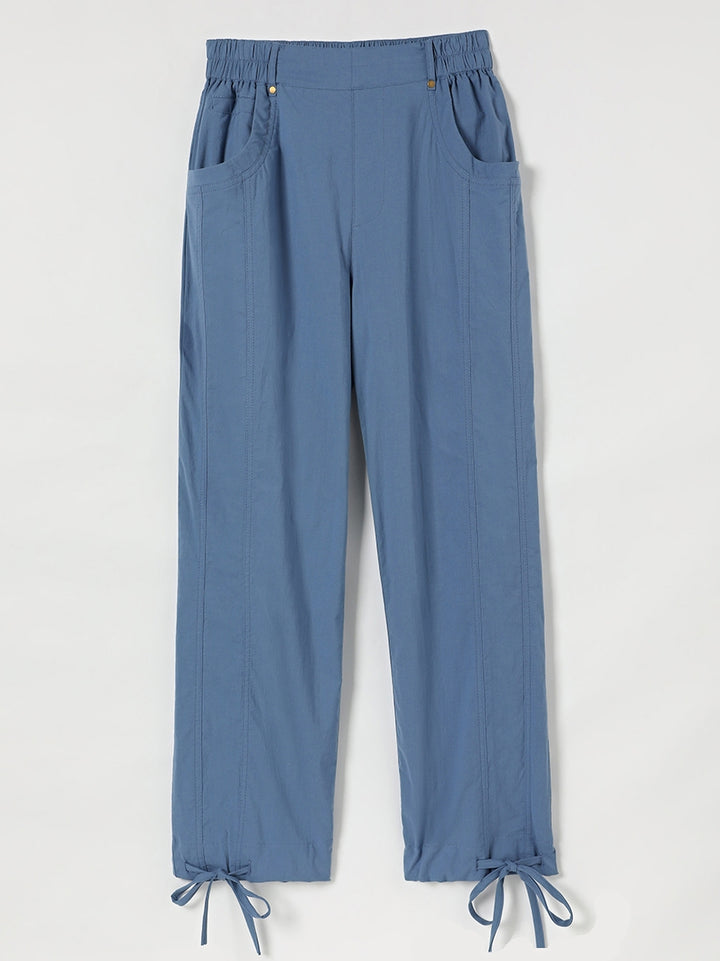 Comfysol Casual Solid Color Summer Pants With Pockets