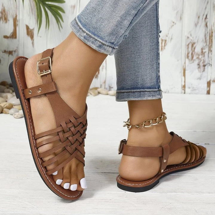 Plain Vintage Leather Sandal