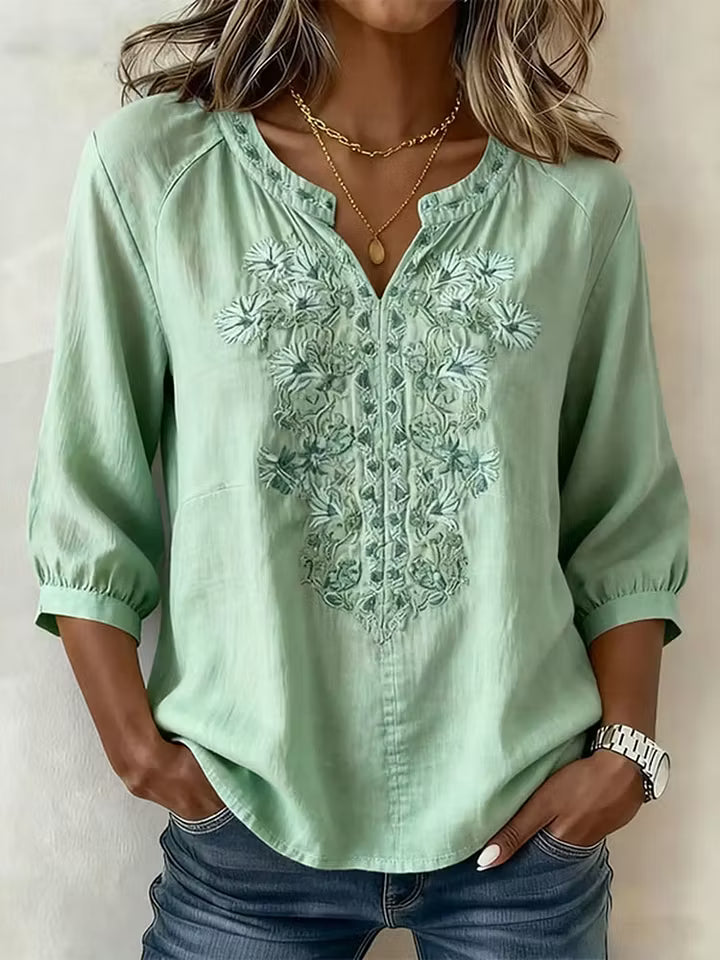 Women's Women's Casual V-neck Artistic Printed Top