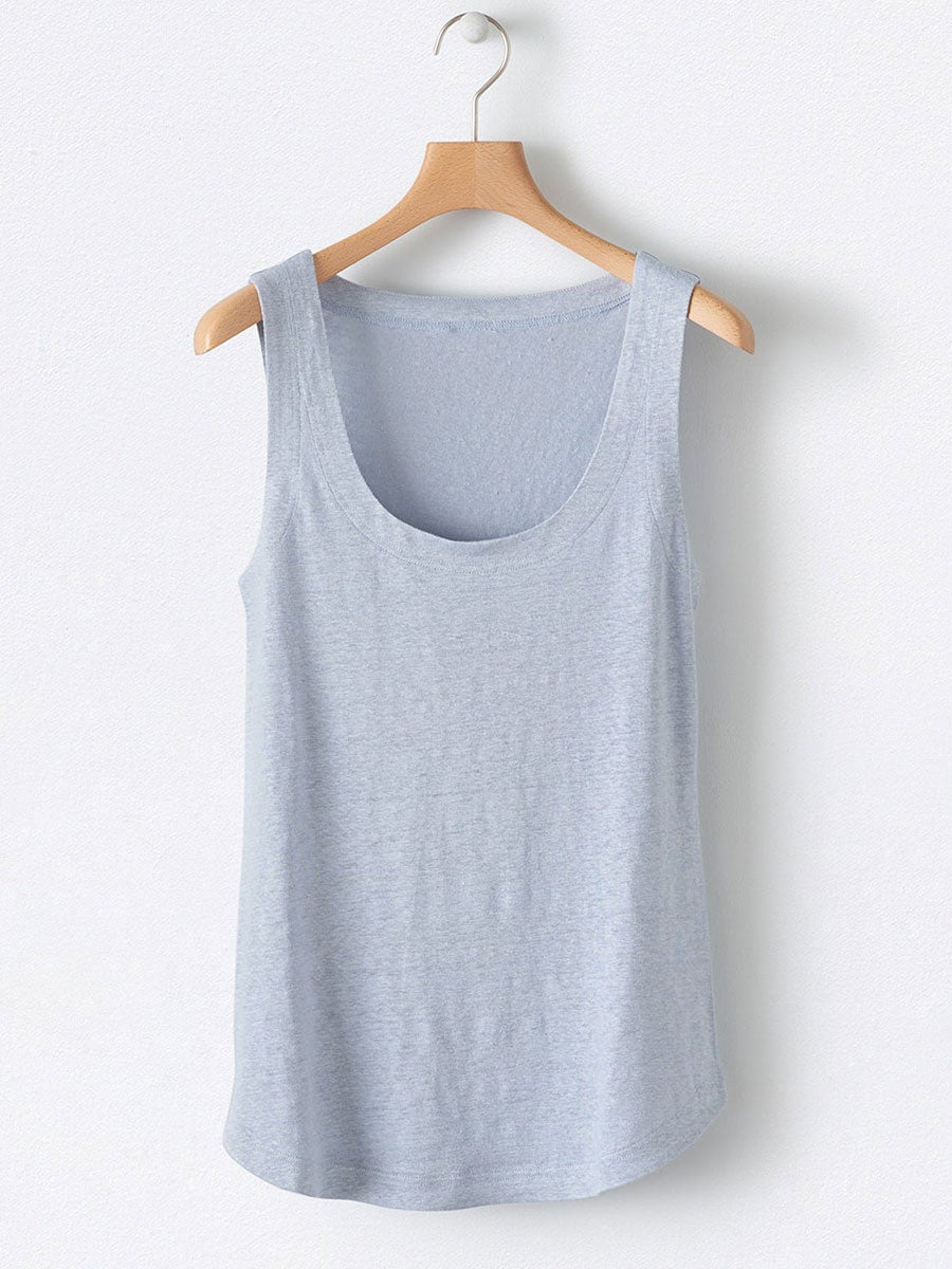 Comfysol Solid Square Neck Casual Tank Tops