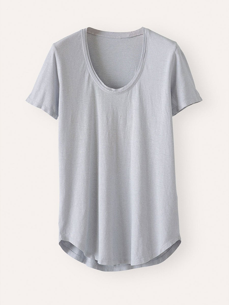Comfysol Solid Color Round Neck Casual Blouse