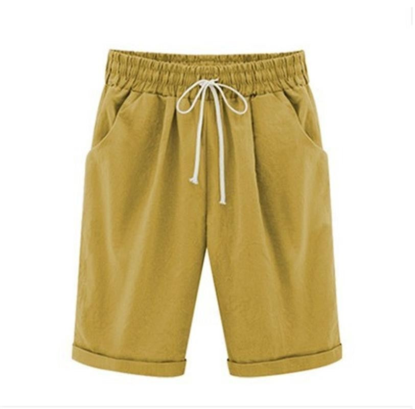 Comfysol Women's Casual Vacation Loose Cotton Shorts with Pockets