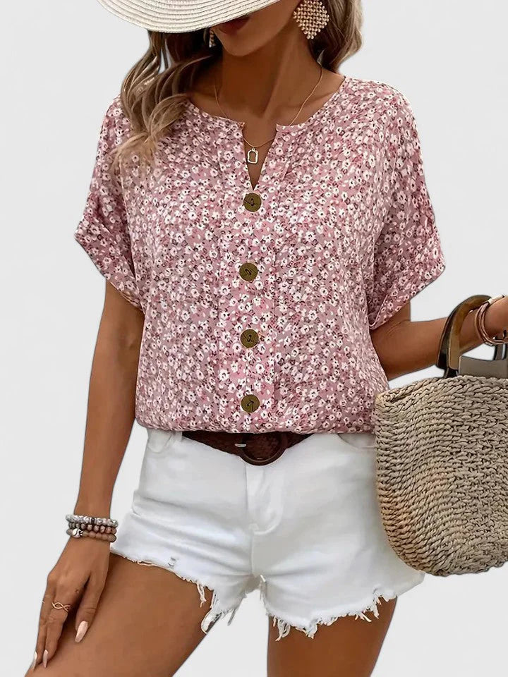 Elegant Floral Summer Top