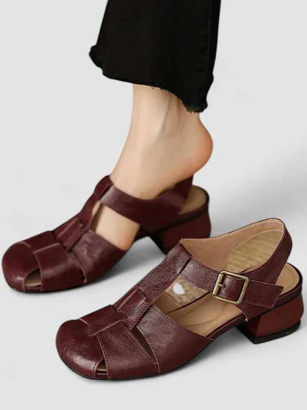 Closed-Toe Vintage Comfort Sandals