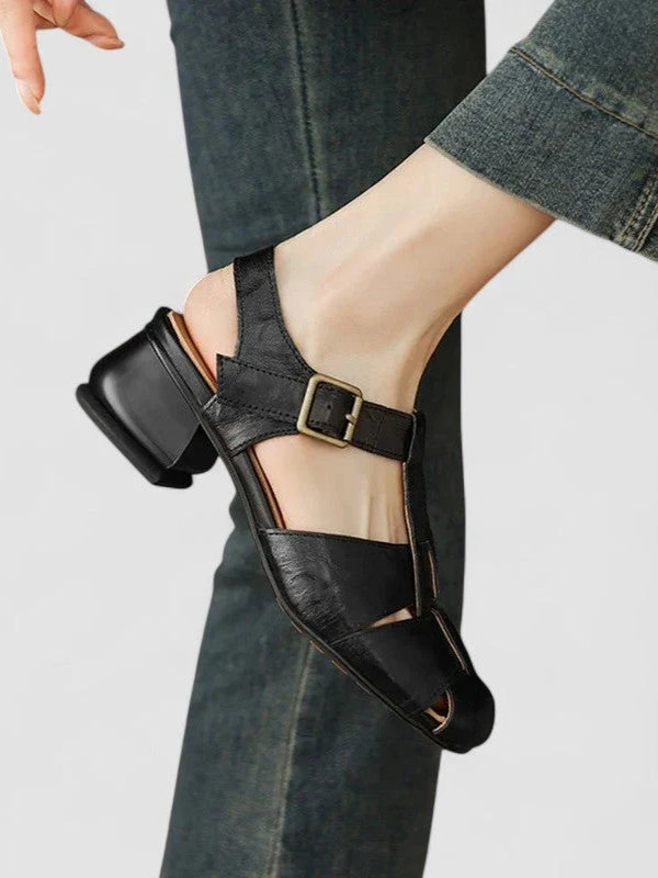 Closed-Toe Vintage Comfort Sandals