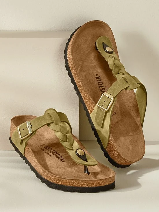 Braided Cork Footbed Sandals