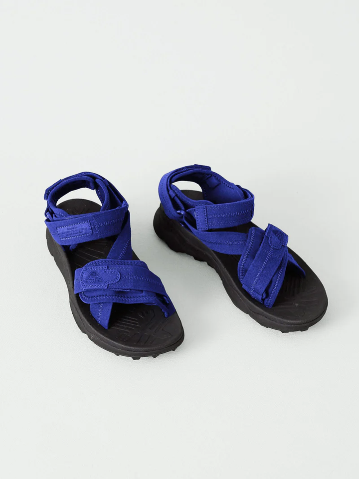 Carmine Blue Flower Mountain Sandals