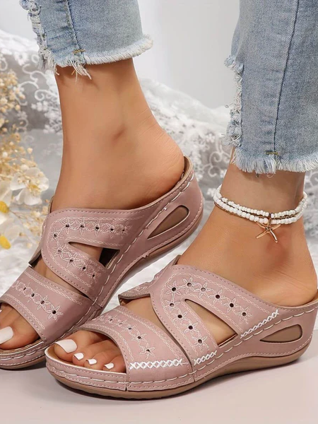 Orthopedic Slip-On Wedge Sandals