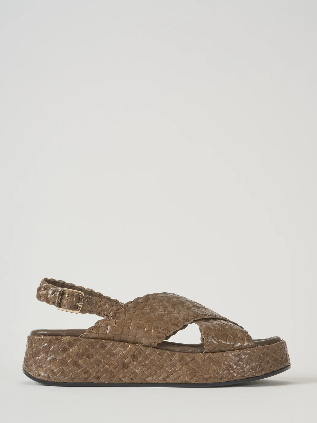 Smoke Trenzado Platform Sandals by Pons Quintana