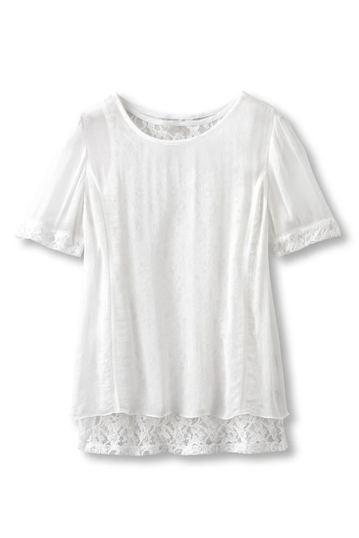 Chiffon SS Tunic And Lace Tank