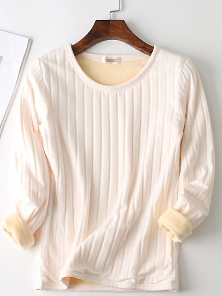Comfysol Thicken Velvet Super Soft Long Sleeve Warm Blouse