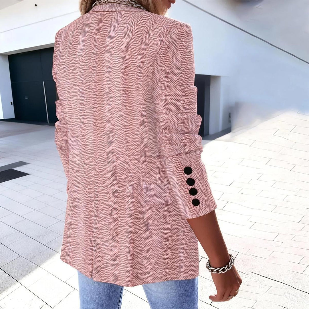 Popular Plain Lapel Long Sleeve Blazer Jacket