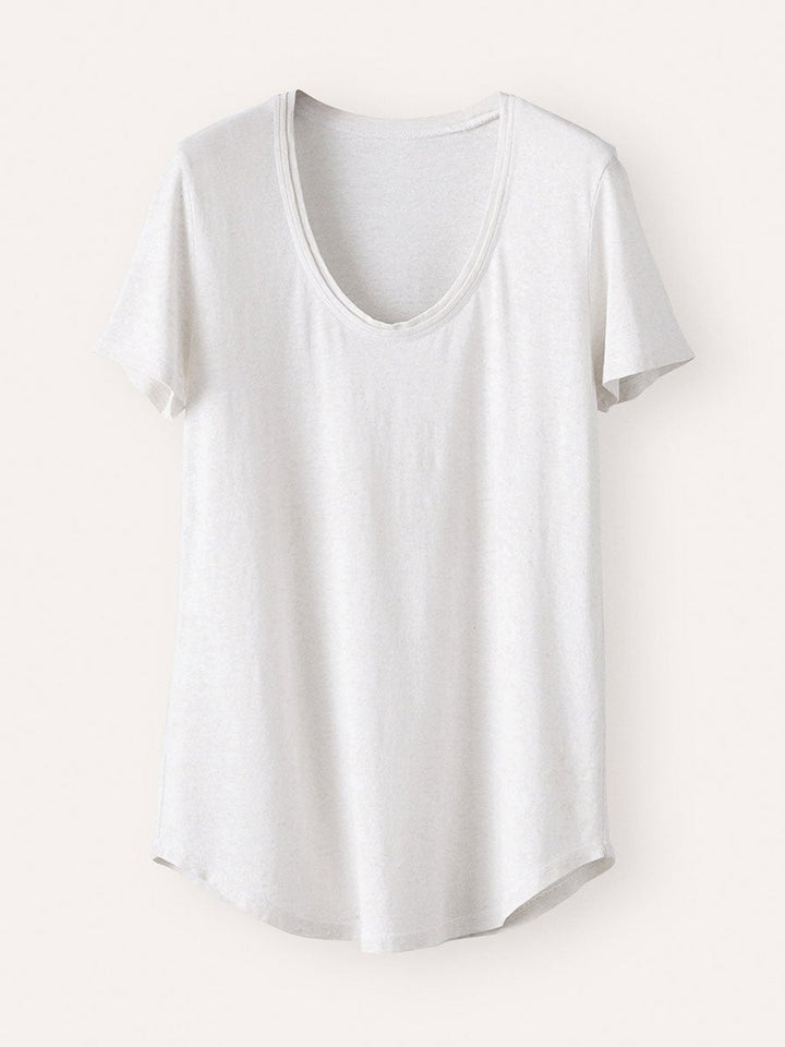 Comfysol Solid Color Round Neck Casual Blouse