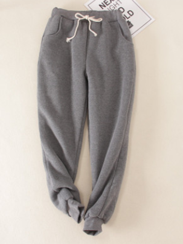 Comfysol Solid Fleeced Cotton Pants