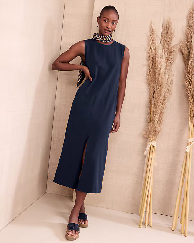 Organic-Cotton Jersey Column Dress