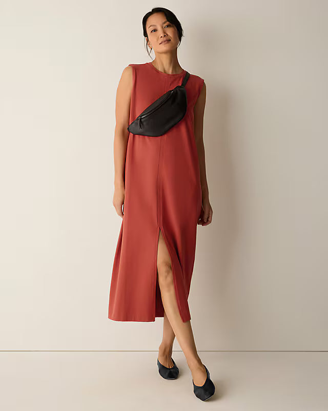 Organic-Cotton Jersey Column Dress
