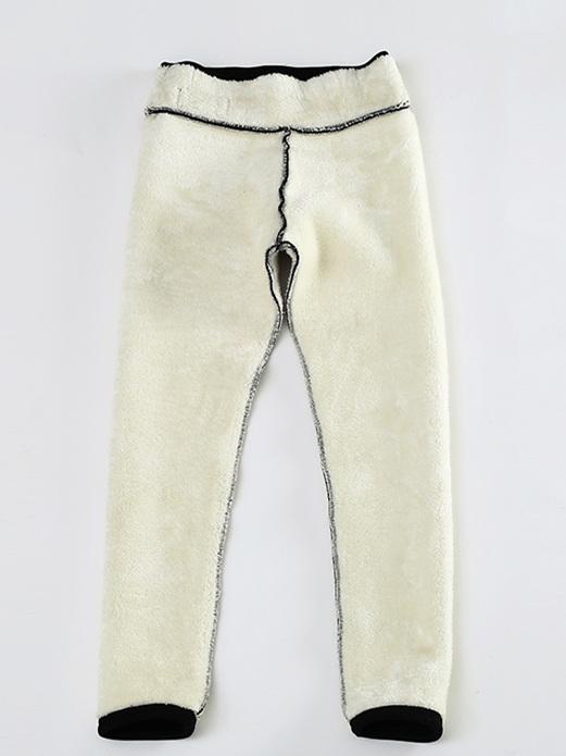 Comfysol Winter Skinny Thick Velvet Wool Fleece Leggings