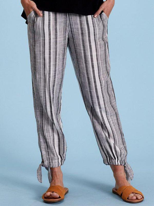 Comfysol Pockets Striped Casual Pants