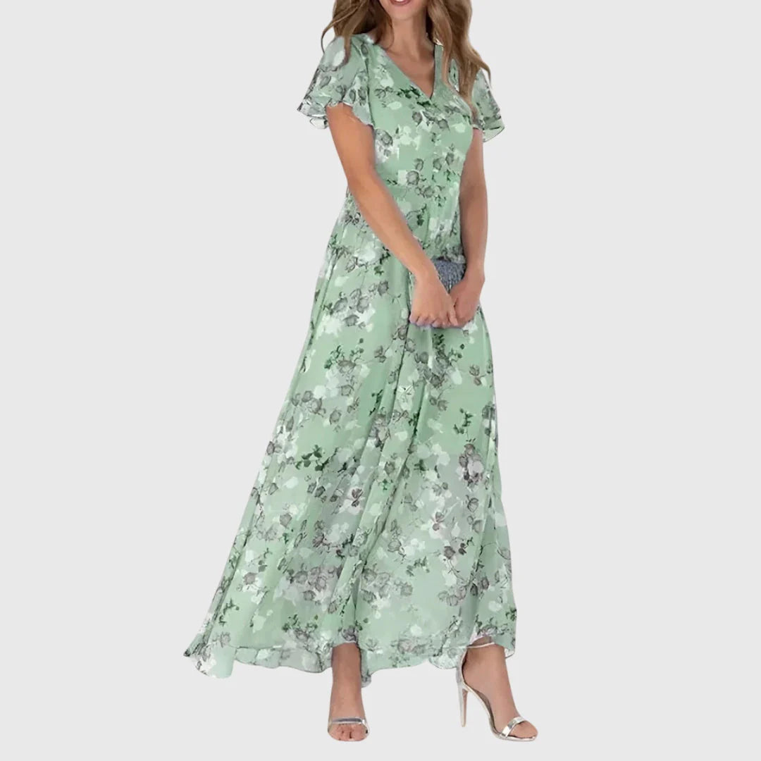 Elegant Figure-Flattering Midi Dress – Chic Feminine Summer Dress