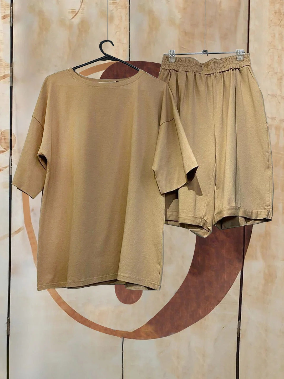 Comfysol Khaki Casual Outfit Sets