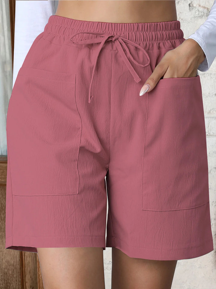 Women Plain Fifth Pants Straight Pants Casual Summer Shorts