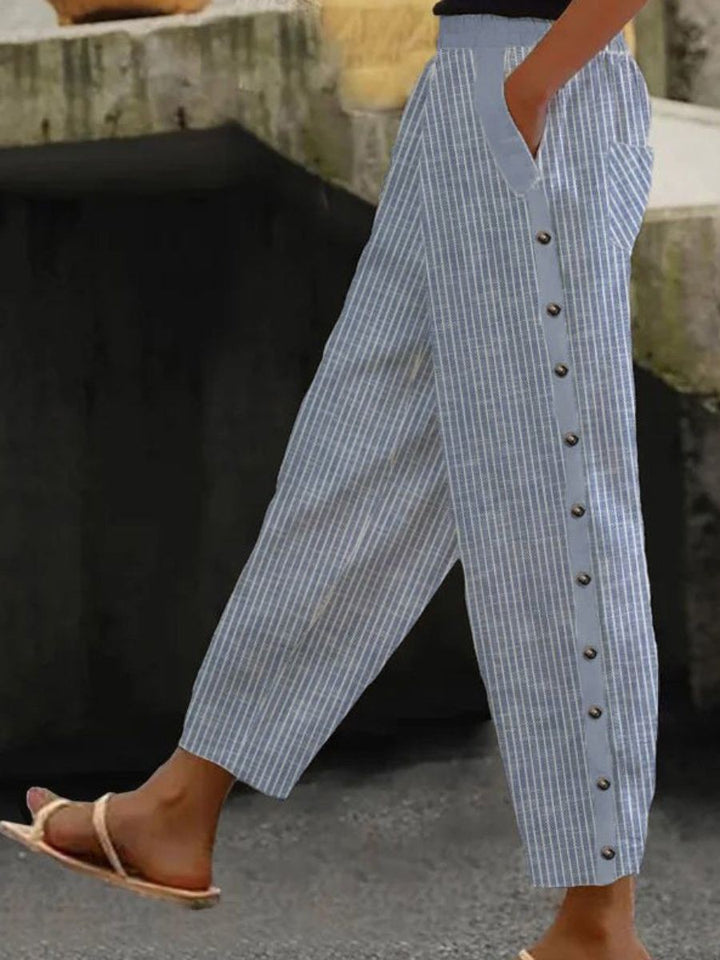 Comfysol Stripe Casual Loose Pants with Pockets