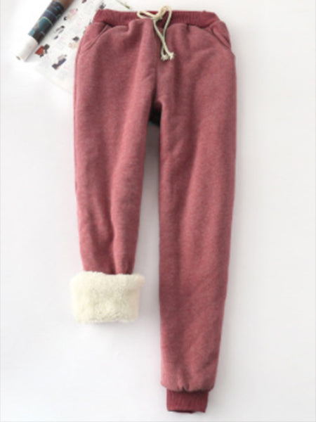 Comfysol Solid Fleeced Cotton Pants