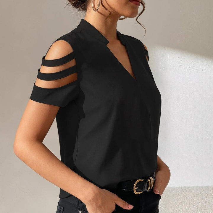 Trendy Plain Short Sleeve Top