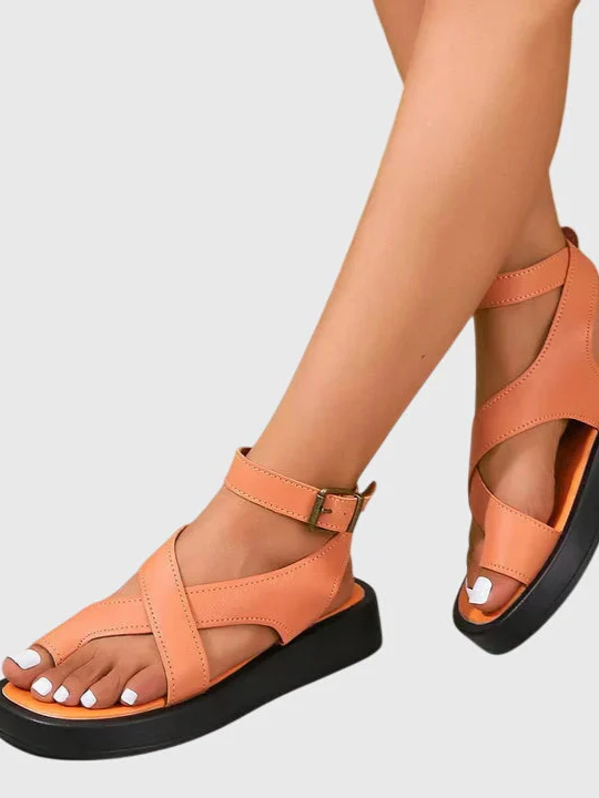 Casual Cross-Strap Platform Sandals