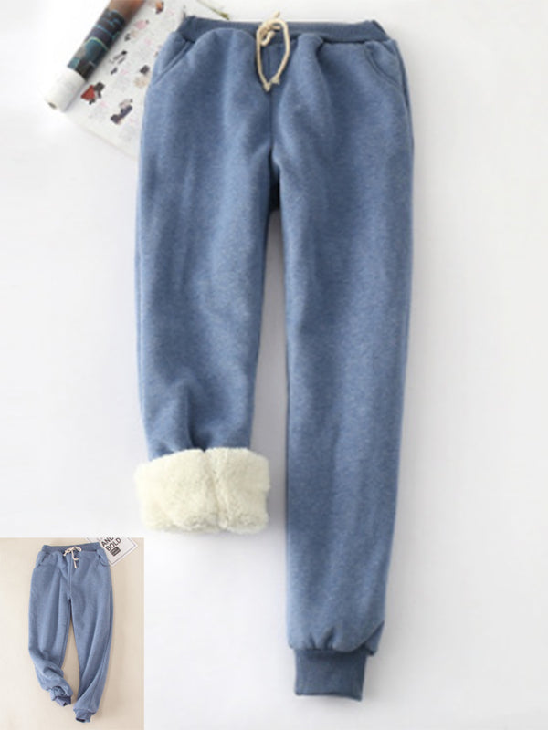Comfysol Solid Fleeced Cotton Pants