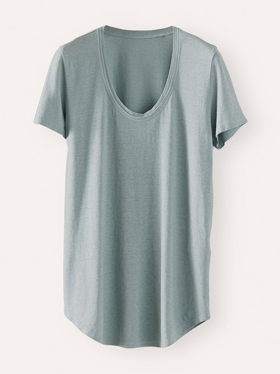 Comfysol Solid Color Round Neck Casual Blouse