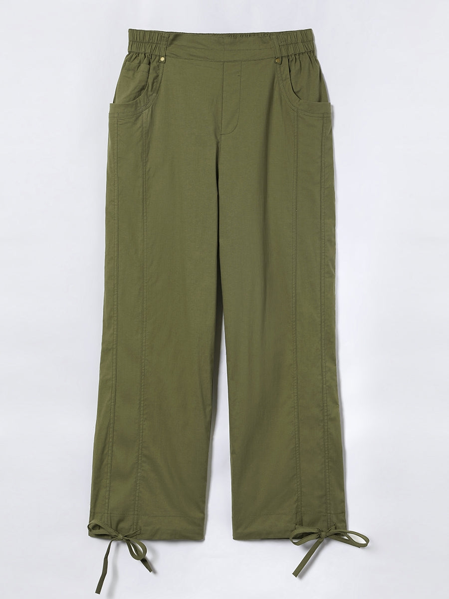 Comfysol Casual Solid Color Summer Pants With Pockets