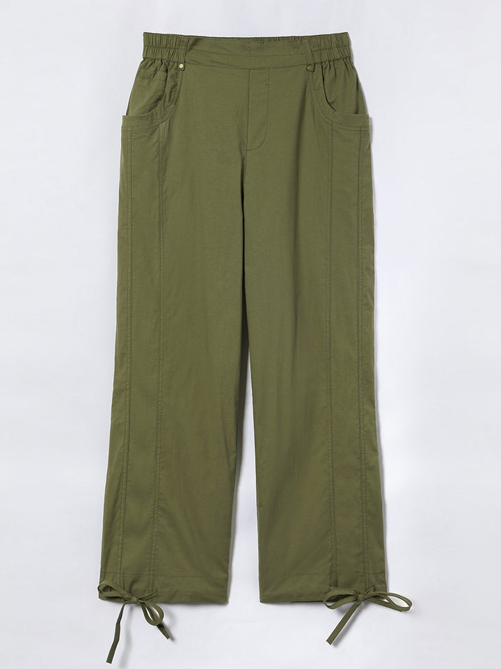 Comfysol Casual Solid Color Summer Pants With Pockets