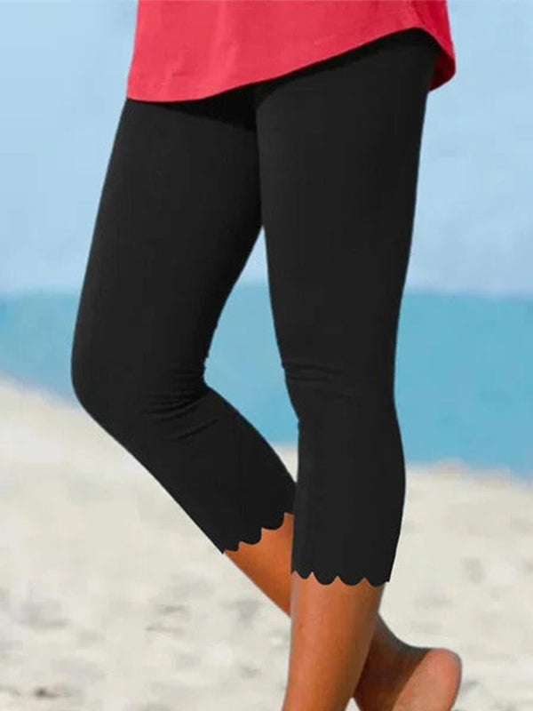 Comfysol Black Casual Solid Leggings