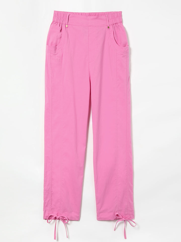 Comfysol Casual Solid Color Summer Pants With Pockets