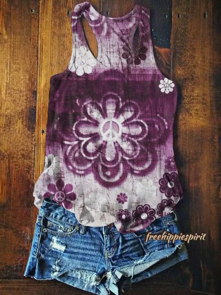 Women's Hippie Print Tank Top