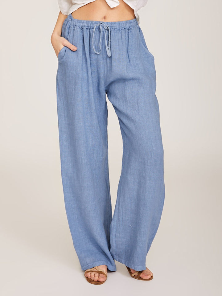 Comfysol Casual Solid Color Wide Leg Pants