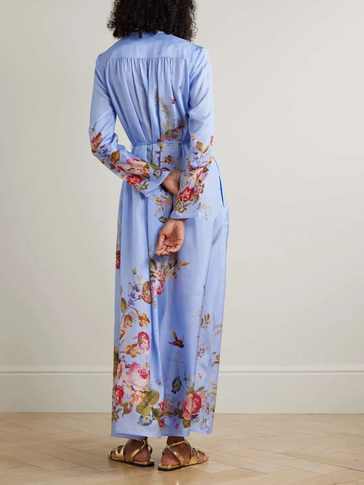 Relaxed Floral Midi Dress – Boho Casual Summer Dress for Women