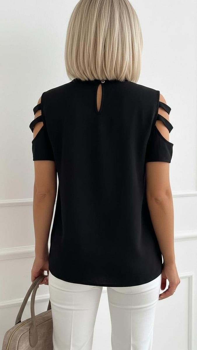 Trendy Plain Short Sleeve Top