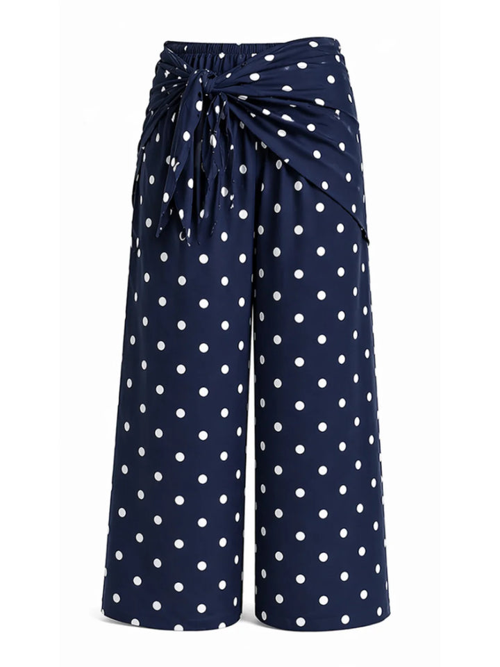 Polka Dot Scarf Wrap Trousers Bonnie