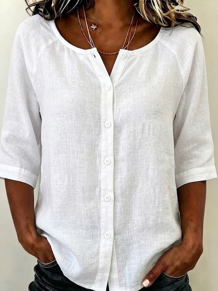 Women Floral Crew Neck Half Sleeve Shirt Printing Casual Daily Summer Top