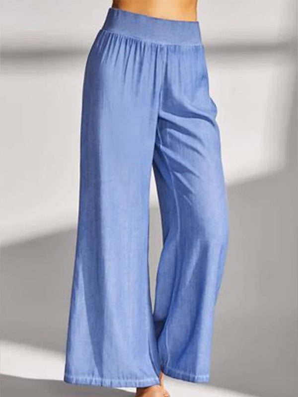 Comfysol Blue Casual Solid Pants