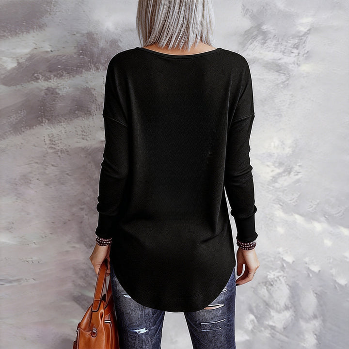 Bedazzle Heart Halo V-Neck Top