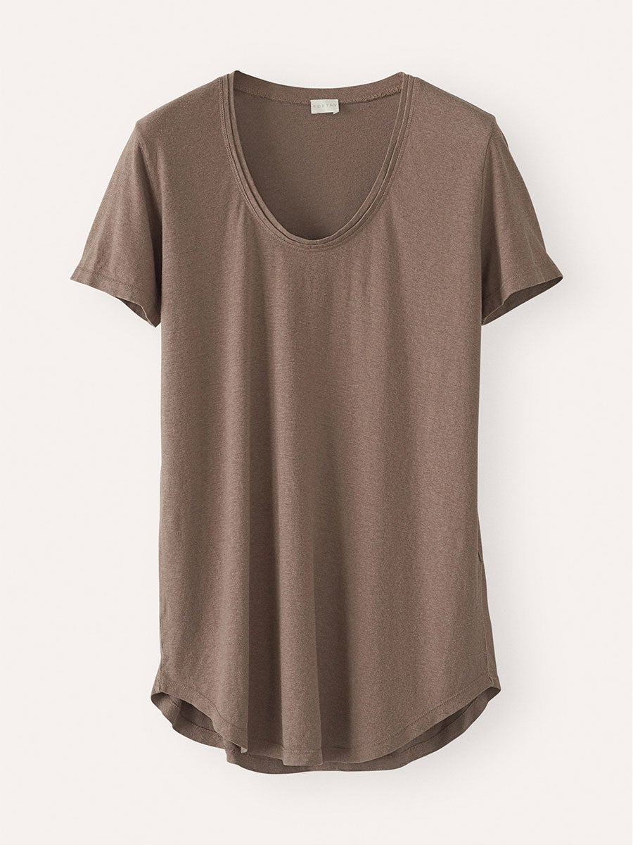Comfysol Solid Color Round Neck Casual Blouse