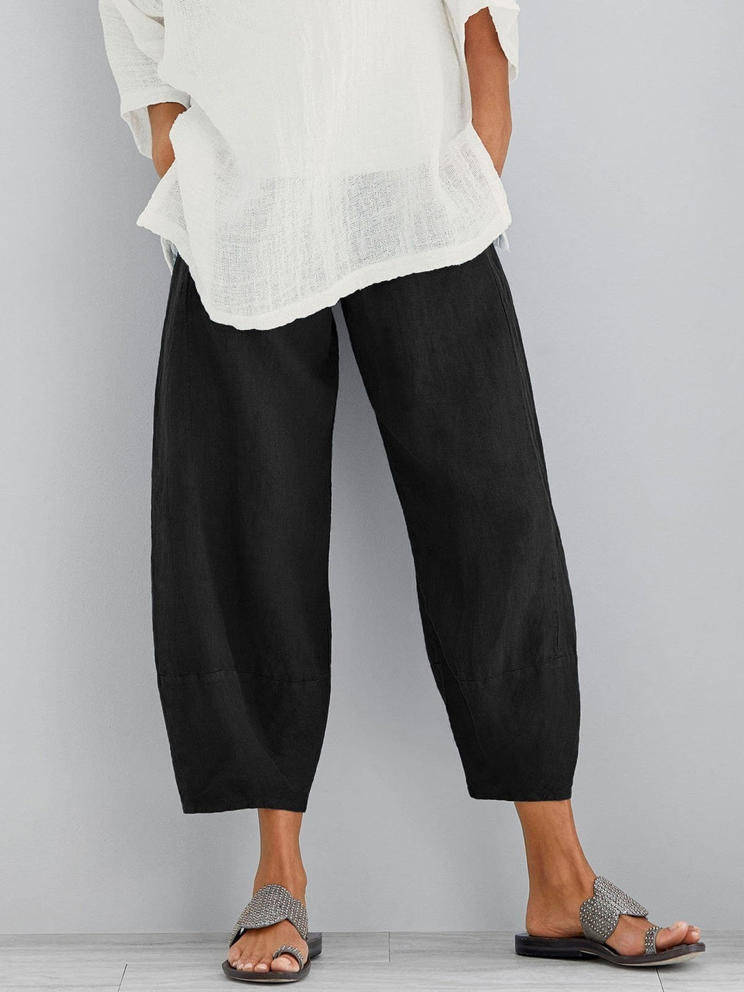 Comfysol Women's Cotton Khaki Loose Casual Pants