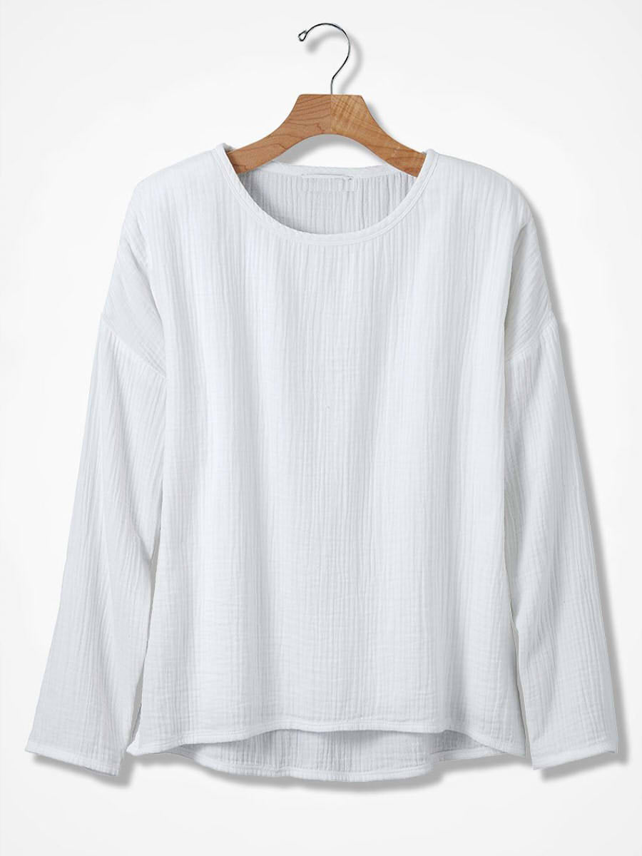 Comfysol Summer Breeze Gauze Long Sleeve T-shirt