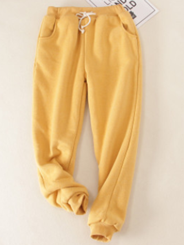 Comfysol Solid Fleeced Cotton Pants
