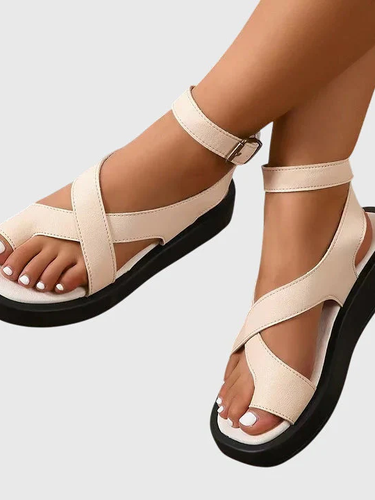 Casual Cross-Strap Platform Sandals